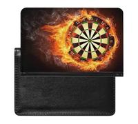 Dart Board Passport Holder PU Leather Slim Passport Cover with Card Slots Travel Document Holder Cover
