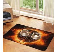 Dart Board Pet Feeding Mat 40x60cm, Absorbent Dog Mat for Food, PU Leather Cat Food Mat Waterproof Dog Bowl Mats Quick Dry Pet Placemats