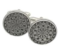 Dart Board Pewter Cufflinks Mens Wedding Jewellery Novelty T-Bar Personalised Gift Box Option CL 98