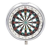 Dart Board Pill Box 3 Compartment Small Pill Case for Purse Or Pocket Mini Metal Pillcase Medicine Organizer, Round Daily Medicine Container to Hold Vitamins, Fish Oil