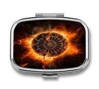 Dart Board Pill Box Medicine Pill Organizer Small Pill Case Travel Pill Container Portable Pill Case for Pocket 2 Compartment Pill Holder Pill Boxes for Travel