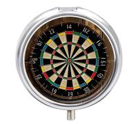 Dart Board Pill Box Waterproof Portable Medicine Pill Case Moisture Proof Metal Travel Pill Box with 3 Compartment Medicine Case