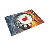 Dart Board Placemats Set Of 4 Home Dining Gifts Non-Slip Table Mats Heat Resistant Table Placemats 45x30 Cm