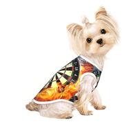 Dart Board print Dog Clothes T Shirts for Small Dogs Breathable Puppy Kitten Dog Shirts for Pet Dogs Cats