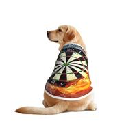 Dart Board Print Dog Vest, Soft Breathable Pet Shirt Clothes Sleeveless Fashion Apparel For Medium Large Breeds
