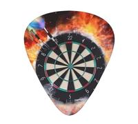 Dart Board Printed,12 Pcs Guitar Pick,3 Different Thickness Plectrums for Acoustic Guitar Bass Ukulele (0.46mm 0.96mm 0.71mm)
