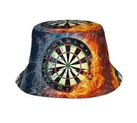 Dart Board Printed Bucket Hat Unisex Trendy Lightweight Outdoor Hot Fun Summer Beach Vacation Getaway Headwear Black, Black, One size