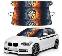 Dart Board Printed, Car Windshield Cover, Protective Windscreen Cover - Snow Ice Sun UV Dust Water Resistant - Fit for Most Cars