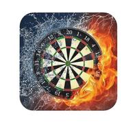 Dart Board Printed Coasters Set of 6, Tabletop Protection Leather Coasters for Cup Drinks Coffee Pads Beer Bar Mat Gifts, Square