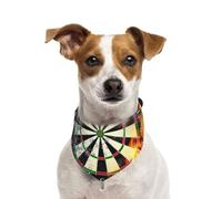 Dart Board Printed,Dog Bandanas Cotton Pet Scarf Adjustable Bibs for Pet,M