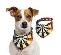 Dart Board Printed,Pet Bib Scarf Cats Dog Bandana Dogs Towel Bib Adjustable Pet Scarf,S