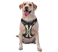 Dart Board Printed,Pet Harness,Adjustable Reflective Dog Harness,Pet Leash Vest,XL