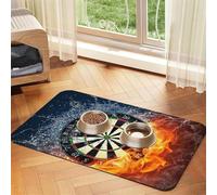 Dart Board Printed,Waterproof Pet Feeding Mat,PU Leather Placemats for Cat Dog Water Bowl,Food Mats,30x45cm