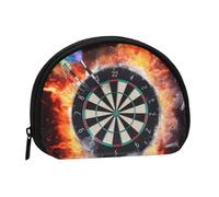 Dart Board Printed, Women's Storage Bag Shell Makeup Bag Small Coin Purse Shell Change Pouch