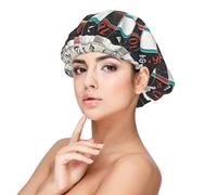 Dart Board Satin Bonnet Silk Bonnet, Hair Bonnet For Sleeping, Soft Double Layer Silk Sleeping Cap Hair Wrap For Women Natural Curly Braided Long Hair