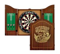 Dart Board Set Pro’s Choice, Dartboard with Solid Wood Cabinet 18-Inch Double-door Soft-tip Dartboard with 6 Tip Darts, Professional Dart Set with Double Door Design Metal Corner Guard 2