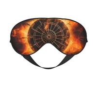 Dart Board Sleep Mask for Women & Men - Double-Sided Eye Mask with Adjustable Strap, Soft Silky Feel, Light-Blocking & Breathable for Travel, Nap, Shift Work, Yoga