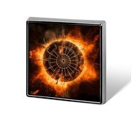 Dart Board Square Lapel Pin Printed Aluminum Alloy Memorial Pins Cute Funny Square Brooch Personalized Lapel Badge for Coats Suit Jackets And Wedding Gift