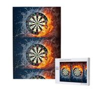 Dart Board Target Ice Fire,1000 Pieces Adults Puzzle Game Challenging Puzzles,Jigsaw Puzzles