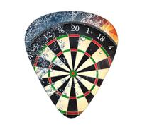 Dart Board Target Ice Fire,12 Pcs Guitar Pick,3 Different Thickness Plectrums for Acoustic Guitar Bass Ukulele (0.46mm 0.96mm 0.71mm)