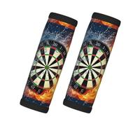 Dart Board Target Ice Fire, 2 Pcs Luggage Handle Wrap Grips, Comfort Soft Handle Covers Luggage Tag