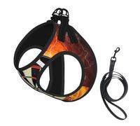 Dart Board Target Ice Fire,Pet Harness,Adjustable Reflective Dog Harness,Pet Leash Vest,M