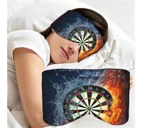 Dart Board Target Ice Fire, Sleep Mask for Home Travel, Full Eye Covers Light Blocking Eye Mask Sleep Eye and Ear Muffs