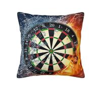 Dart Board Target Ice Fire, Throw Pillow Cover Decorative Polyester Pillowcase Soft Cushion Covers 45x45 cm