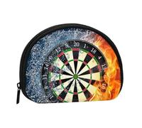 Dart Board Target Ice Fire, Women's Storage Bag Shell Makeup Bag Small Coin Purse Shell Change Pouch