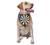 Dart Board Target Ice FireDog Bandanas Cat Puppy Scarfs Washable Pet Handkerchief