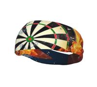 Dart Board Target Ice FireHair Bands for Men Woman Headband Running Headband Sweat Wicking Gym