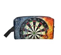 Dart Board Target Ice FireLarge Capacity Cosmetic Organizer，Travel Makeup Bag for Women