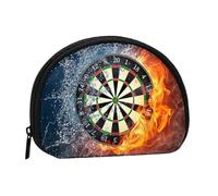 Dart Board Target Ice FireSmall Makeup Sanitary Napkin Storage Bag,Women's Cosmetic Coin Purse