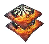 Dart Board Throw Pillow Cases 2 Pack Square Pillowcases Super Soft Pillow Protectors With Zipper For Couch Livingroom Sofa Bed Office Car,50x50 Cm