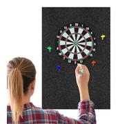 Dart Board Wall Protector - Black Felt Wall Tiles Surround | Professional Dartboard Backing For Adults, Men | Wall Saver For Office, Garage, Game Room, Classroom, Home Setup