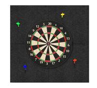 Dart Board Wall Protector, Felt Dartboard Surround, 60 x 60 cm Self-Adhesive Spliced Dart Backboards, Dart Board Surround for Standard Size Dart Boards (60 x 60 cm)