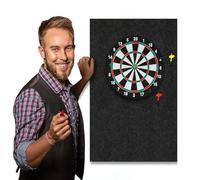Dart Board Wall Protector, Felt Dartboard Wall Protection Self-Adhesive Spliced Wall Surround Board Dart Board Backing Felt Wall Tiles Cork Dart Board Backer Cork Board,36"x12"Thick Dartboard Surround