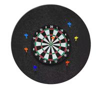Dart Board Wall Protectors, Round 23.62’’H*23.6’’H*0.5’’ Thickness Universal Self-Adhesive Spliced Wall Surround Board, Felt Wall Tiles with Removable Adhesive