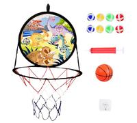 Dart Board with Basketball Hoop - Interactive Play Set for Children Party | Lightweight Backboard with Ball, Quick Installation Game Function, Indoor Outdoor Entertainment for