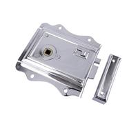 Dart Brass Flange Door Rim Latch 79mm Backset - Polished Chrome