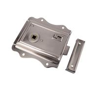 Dart Brass Flange Rim Latch 79mm Backset - Satin Nickel