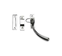 Dart Bulb End Brass Window Fastener with Hook & Mortice Plate - Polished Chrome