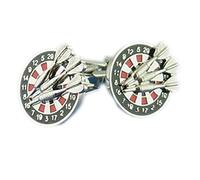 Dart Cufflinks featuring a dartboard and dart designs