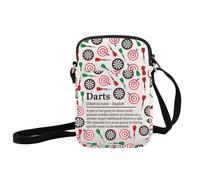 Dart Definition Crossbody Paint Shoulder Bag - Funny Darts Game Lover Gift Bag