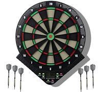 Dart disc, Electronic Dartboard, Soft Tip Set LCD Display Scoreboard, 6 Darts 24 Tips for 8 Players, Battery Supply