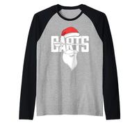 Dart Enthusiast Darts Board Mastery Dart Player Santa Hat Raglan Baseball Tee