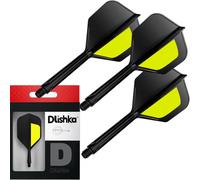 Dart Flights,3PCS Fusion Dart Flights and Stems All in One, Integrated System with 2BA Thread, Flexible Shaft, Lightweight and Durable Material. (Short（19mm）)