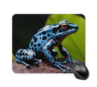 Dart Frog Blue Mouse Pad Square Laptop Mouse Mat Cute Computer Mousepad Keyboard Pad Non-Slip Desk Pads for Gaming Office Work Home 20 * 25cm