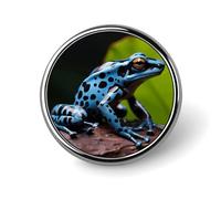 Dart Frog Blue Round Badge Cute Brooch Hats Jackets Decor Personalized Lapel Pin Clothing Jewelry Accessories for Wedding Party Gift