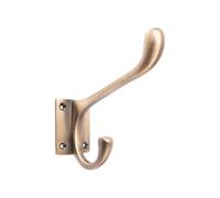 Dart Hat & Coat Hook With Square Base - 90mm X 120mm - Antique Brass